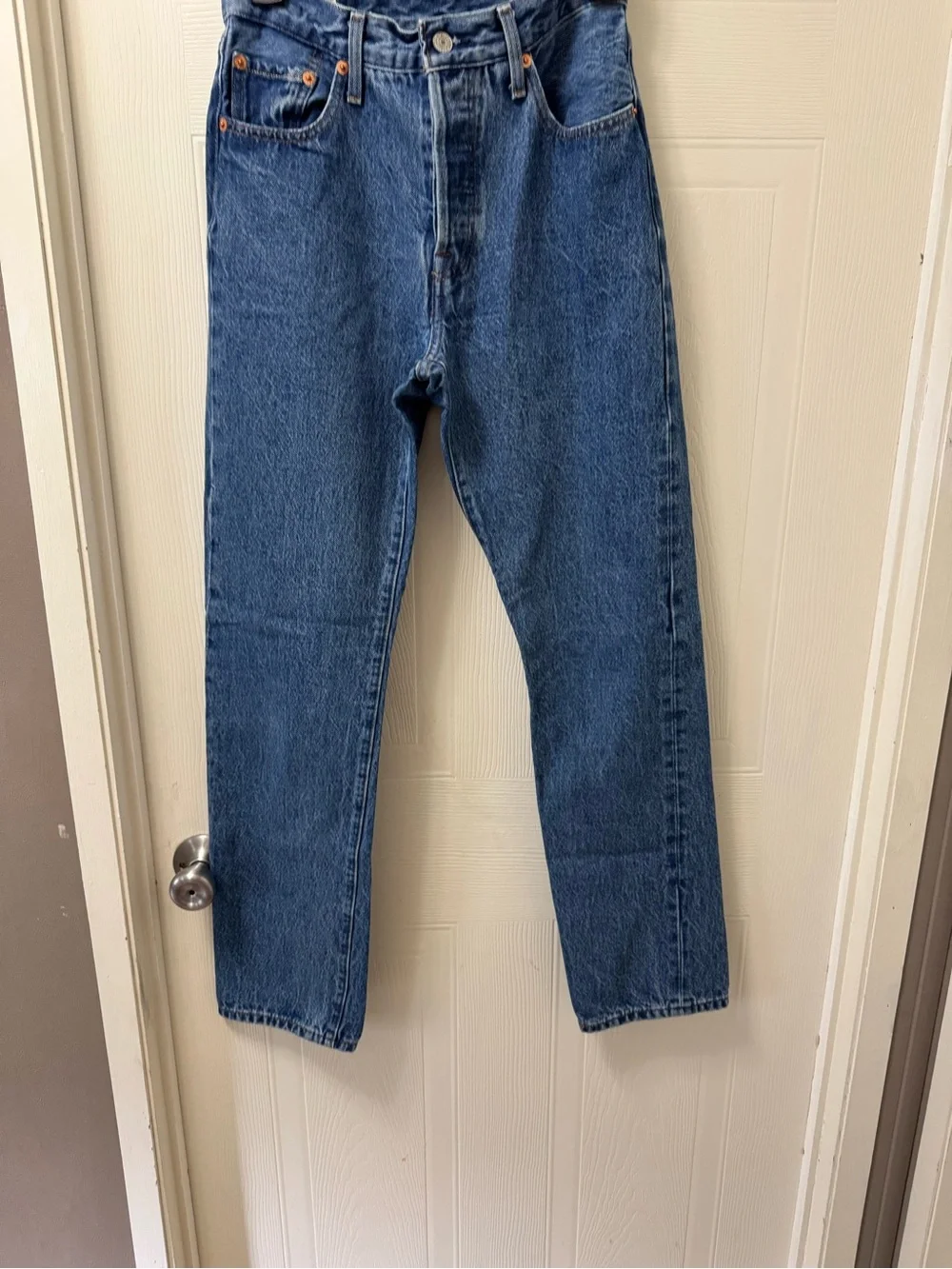 Classic Straight-Leg Men's Jeans in Dark Blue